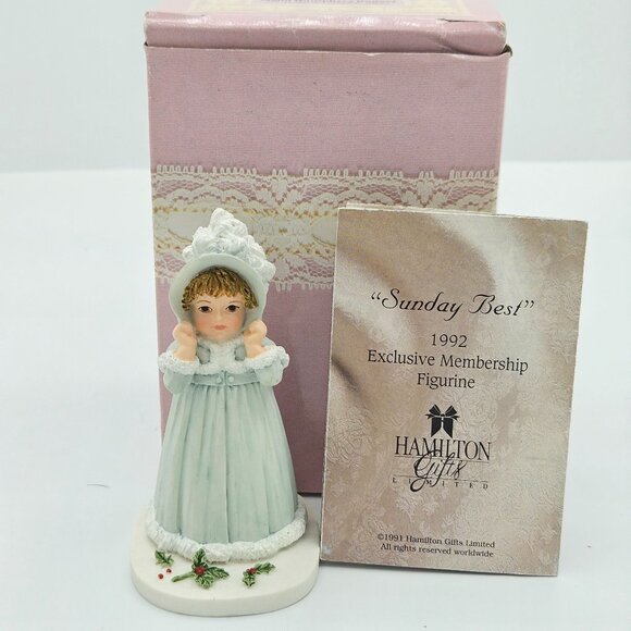 VTG semi Rare 1992 Hamilton Gifts Sunday Best Maud Humphrey Bogart Figurine Excl - Picture 1 of 8